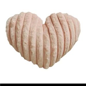 Pink Heart-Shaped Plush Pillow